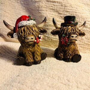 New Set of 2 Hobby Lobby Highland cow figurines.